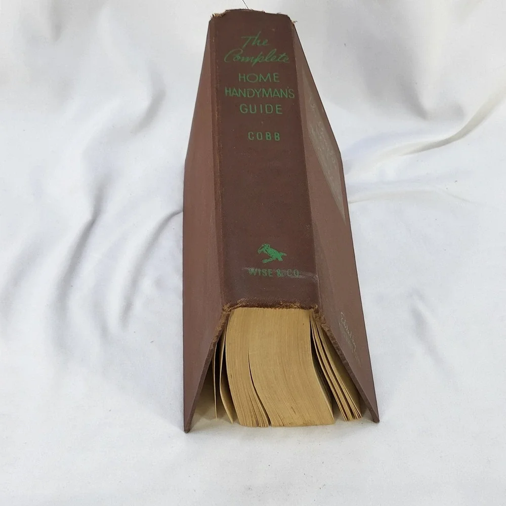 1948 The Complete Home Handyman's Guide Hubbard Cobb Vintage Hardcover Book DIY